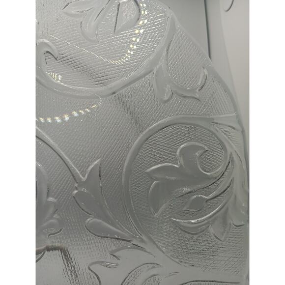 Large Plate Crystal Centerpiece IVV Made In Italy 13" Clear Vintage MCM - Picture 7 of 10